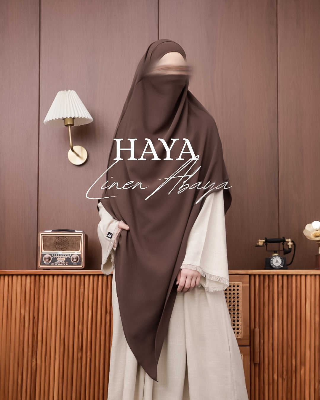 Haya Linen Abaya - ButterCream