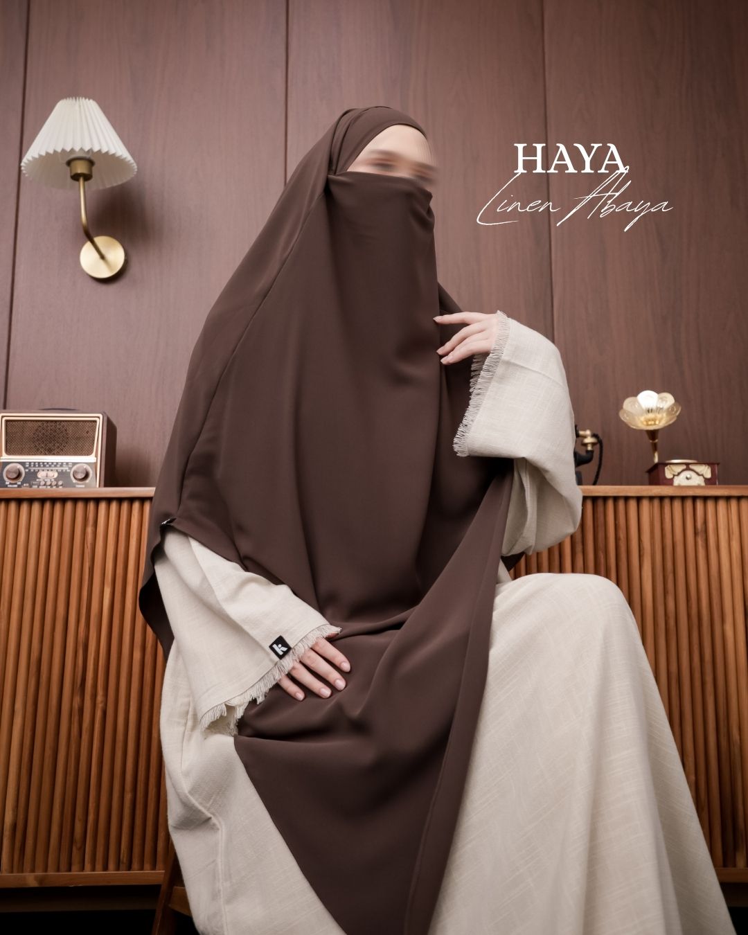 Haya Linen Abaya - ButterCream