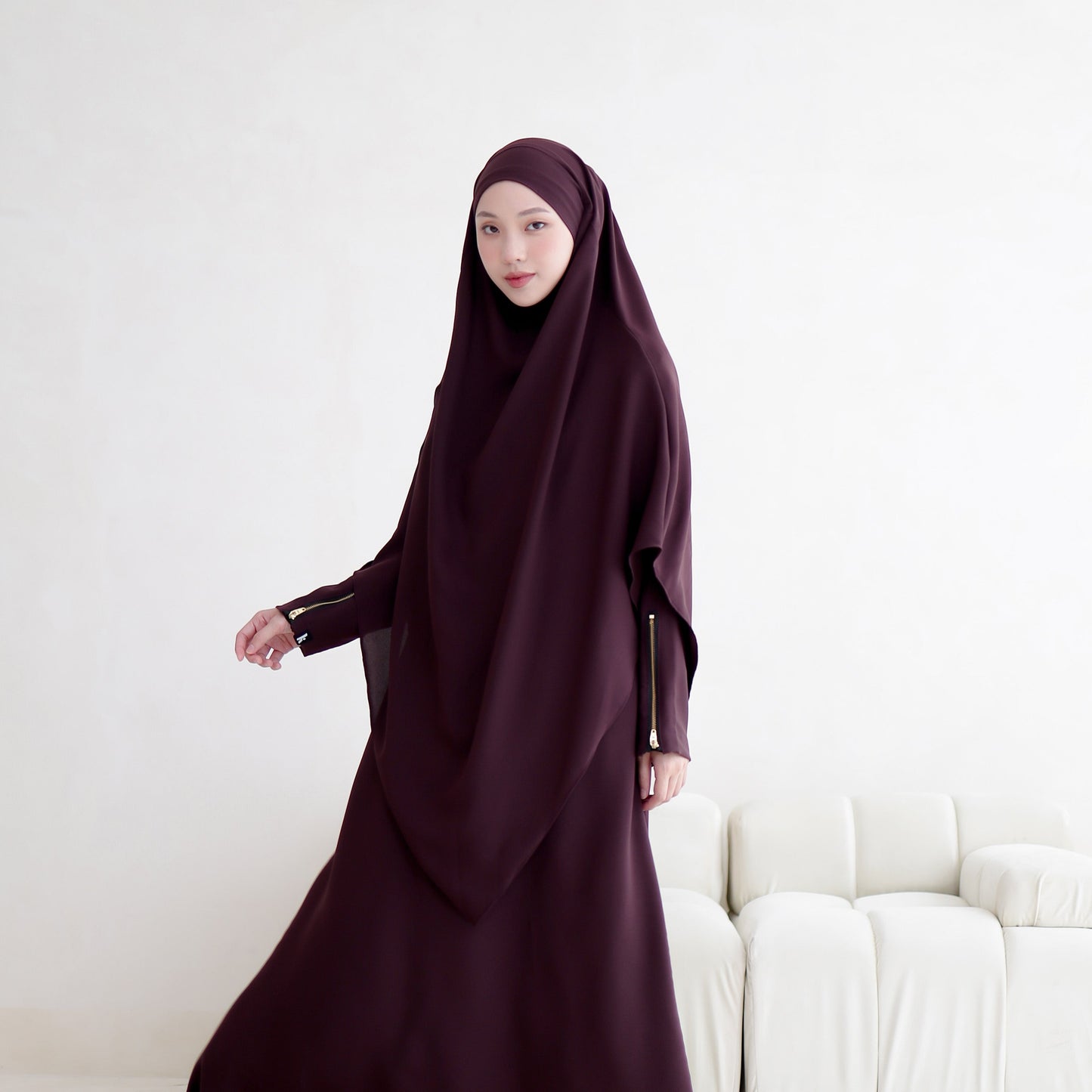 Madina Abaya - Dark Maroon
