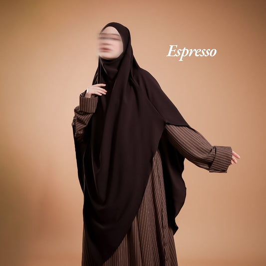 Luma Abaya Stripe - Espresso