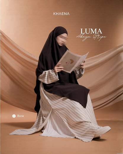 Luma Abaya Stripe - Bone