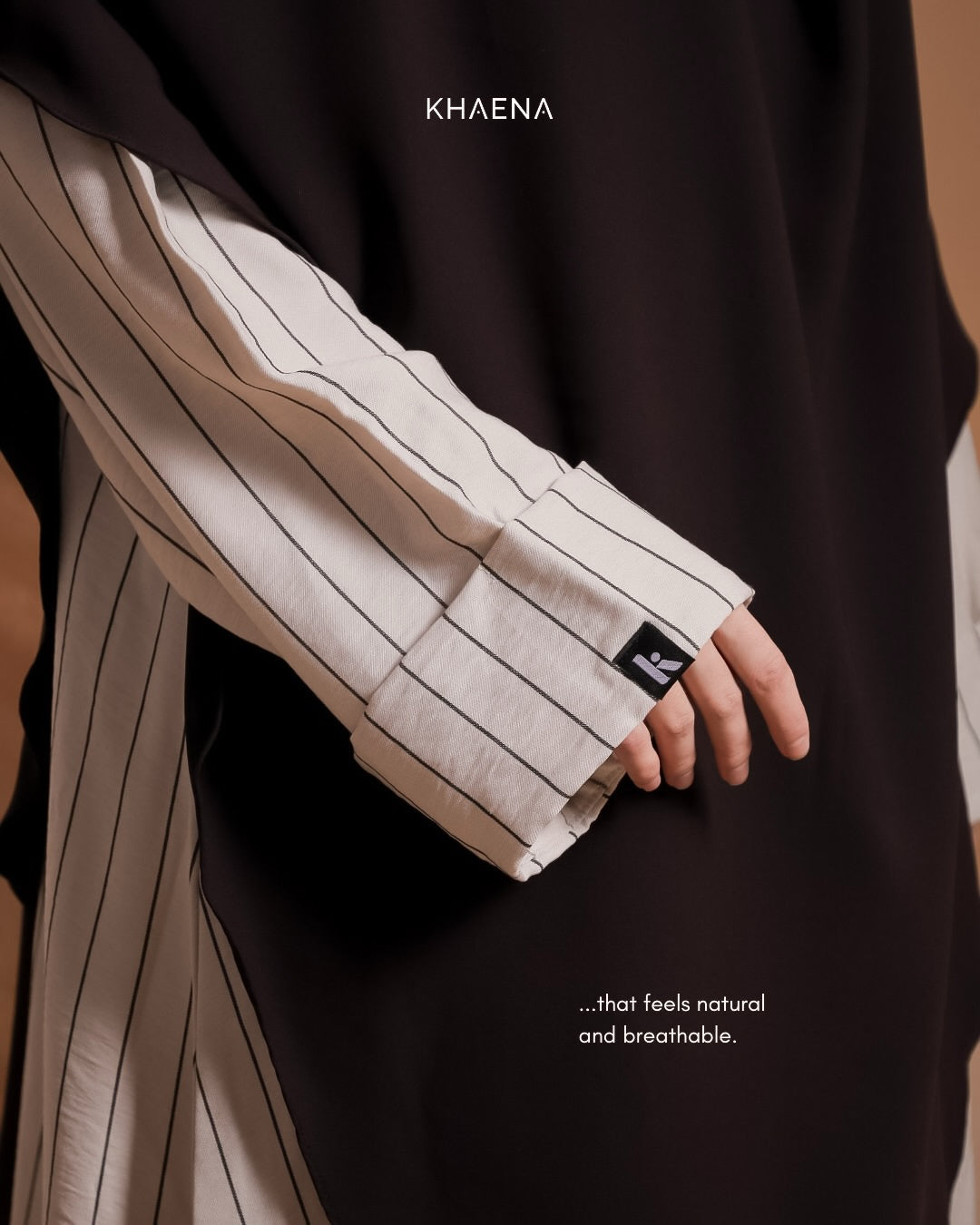 Luma Abaya Stripe - Bone