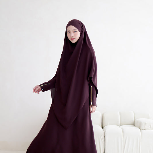Madina Abaya - Dark Maroon