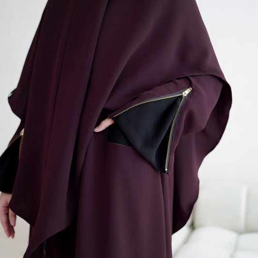 Madina Abaya - Dark Maroon