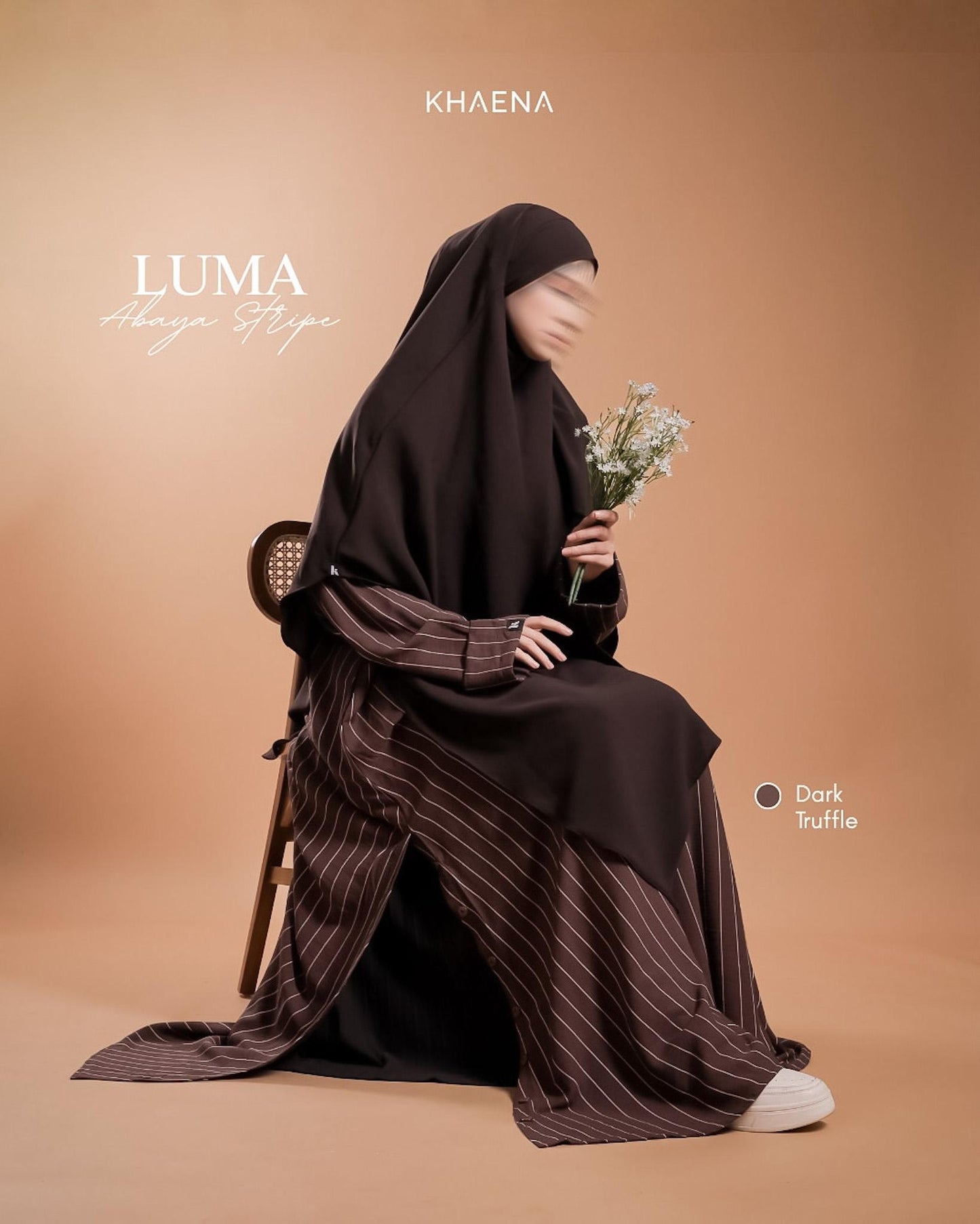 Luma Abaya Stripe - Dark Truffle