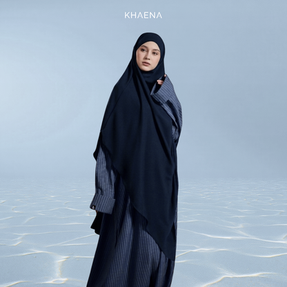 Luma Abaya Stripe - Deep Ocean